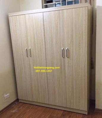 Tủ Quần Áo Gỗ Hiện Đại 4 Cánh MDF44